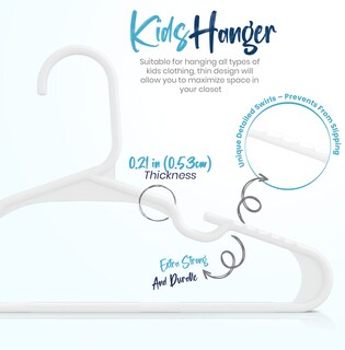 Foto 2 | Foto 2 | Perchas Para Niños Utopia Home, Paquete De 40 Unidades, 29,2 Cm De Plástico, Color Blanco - Venta Internacional.