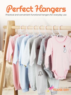 Foto 6 | Foto 6 | Hangers House Day Premium Baby, Paquete De 20 Unidades, 28 Cm, Plástico Para Niños, Color Blanco - Venta Internacional.