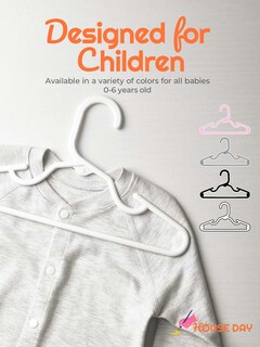 Foto 7 | Foto 7 | Hangers House Day Premium Baby, Paquete De 20 Unidades, 28 Cm, Plástico Para Niños, Color Blanco - Venta Internacional.