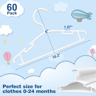 Foto 2 | Foto 2 | Baby Hangers Goodtou, 60 Unidades, Plástico Blanco, Para Armario - Venta Internacional.