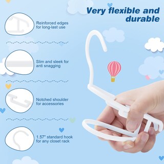 Foto 3 | Foto 3 | Baby Hangers Goodtou, 60 Unidades, Plástico Blanco, Para Armario - Venta Internacional.