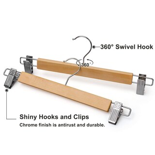 Foto 5 | Foto 5 | Perchas Para Pantalones Songmics De Madera Con Clips, Paquete De 12 Unidades, Ucrw008-12