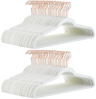 Foto 1 | Foto 1 | Perchas Para Ropa Amazon Basics, Delgadas, De Terciopelo, Antideslizantes, Paquete De 100 - Venta Internacional.