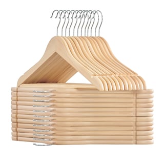 Foto 1 | Foto 1 | Perchas De Madera Songmics, 24 Unidades, Antideslizantes, Color Beige Natural - Venta Internacional.