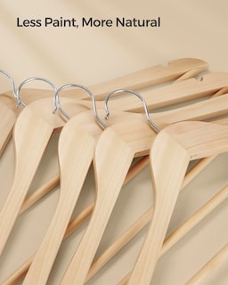Foto 7 | Foto 7 | Perchas De Madera Songmics, 24 Unidades, Antideslizantes, Color Beige Natural - Venta Internacional.