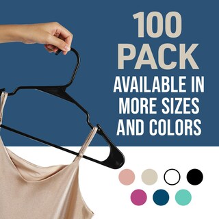 Foto 5 | Foto 5 | Juego De Perchas Lifemaster De Plástico, 100 Piezas, Color Negro - Venta Internacional.
