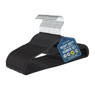 Foto 1 | Foto 1 | Set De Perchas Lifemaster Versatile, 50 Piezas, Color Negro - Venta Internacional.