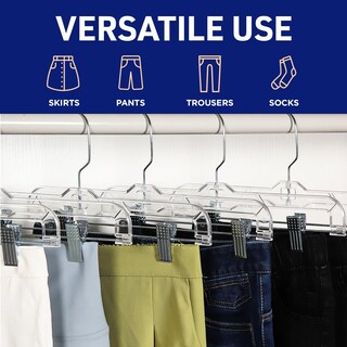 Foto 4 | Foto 4 | Perchas De Plástico Lifemaster, 20 Unidades, 14 Pulgadas, Transparentes, Antideslizantes - Venta Internacional.