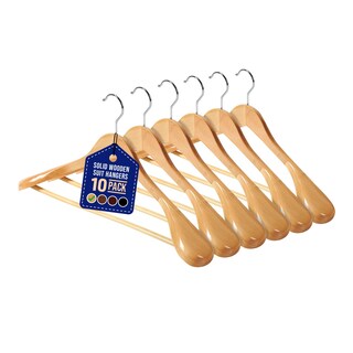 Foto 1 | Foto 1 | Juego De Perchas Lifemaster De Madera Maciza, 10 Piezas, Antideslizantes - Venta Internacional.