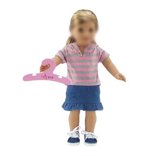 Foto 3 | Foto 3 | Perchas Para Ropa De Muñecas Emily Rose Value, Paquete De 5 Unidades, Madera Rosa, 18 Cm - Venta Internacional.