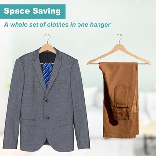 Foto 6 | Foto 6 | Perchas De Madera, Perchas De Calidad, Premium, Delgadas, 30 Unidades, Naturales - Venta Internacional.