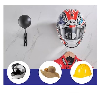 Foto 4 | Foto 4 | Soporte Para Casco Motocicleta Y Guantes, Rotación 180 Grados Negro
