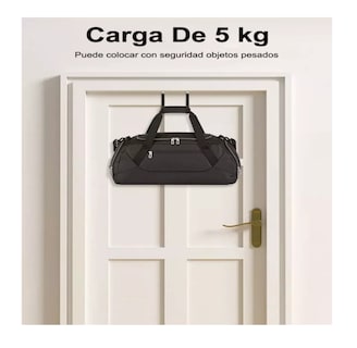 Foto 4 | Foto 4 | Ganchos Para Colgar De Puerta Para Ropa/sombrero 6 Pcs Negro/plata Belug