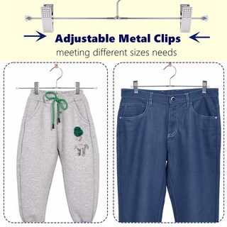 Foto 4 | Foto 4 | Perchas Para Pantalones Amber Home De Metal Con Clips, 50 Unidades, Cromadas, 12,6 Cm - Venta Internacional.