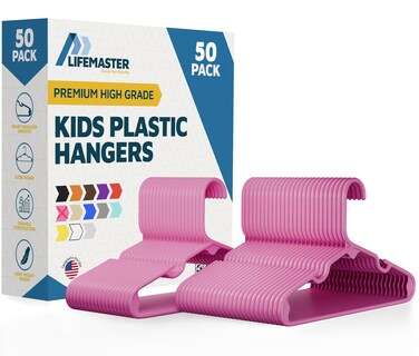 Foto 1 | Foto 1 | Perchas Para Ropa Infantil Lifemaster De Plástico Con Muesca En El Hombro X50 - Venta Internacional.