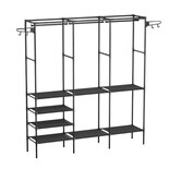 Closet Armable Para Ropa Bluelander Negro De 3 Divisiones