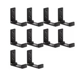 10 Perchero Gancho Plegable Colgador Para Gorra Ropa Bolsa Lab.g, Negro