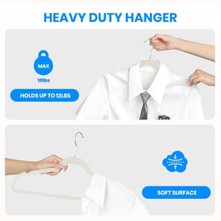 Foto 4 | Foto 4 | Velvet Hangers Simple Deluxe, Paquete De 30 Unidades, Antideslizantes, Color Blanco - Venta Internacional.