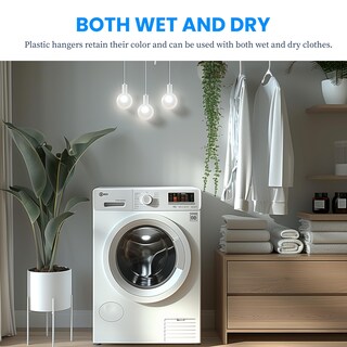 Foto 7 | Foto 7 | Perchas De Plástico Simple Deluxe, 50 Unidades, Para Ropa, Color Blanco - Venta Internacional.