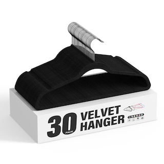 Foto 1 | Foto 1 | Velvet Hangers Simple Deluxe, Paquete De 30 Unidades, Antideslizantes, Color Negro - Venta Internacional.