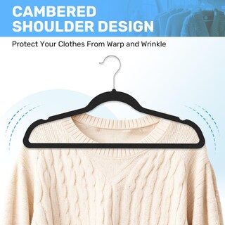 Foto 5 | Foto 5 | Velvet Hangers Simple Deluxe, Paquete De 30 Unidades, Antideslizantes, Color Negro - Venta Internacional.