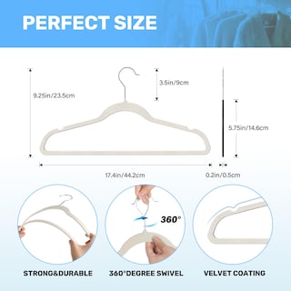Foto 2 | Foto 2 | Velvet Hangers Simple Deluxe, 50 Unidades, Color Blanco, Muy Resistente - Venta Internacional.