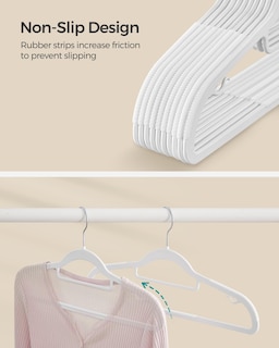 Foto 3 | Foto 3 | Percheros Songmics, 50 Unidades, Plástico Resistente, Color Blanco - Venta Internacional.