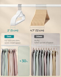 Foto 4 | Foto 4 | Percheros Songmics, 50 Unidades, Plástico Resistente, Color Blanco - Venta Internacional.