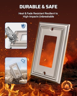 Foto 6 | Foto 6 | Funda De Enchufe De Pared Dewenwils, Metal, Paquete De 4 Unidades, Níquel Cepillado - Venta Internacional.