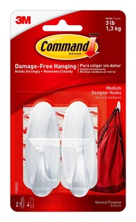 Foto 1 | Foto 1 | Ganchos De Pared Command Medium Designer Con Tiras Adhesivas De 1,4 Kg - Venta Internacional.