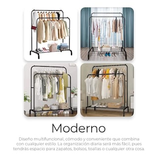 Foto 4 | Foto 4 | Perchero Armable Metálicos De Piso Organizador Ropa Lab.g Negro