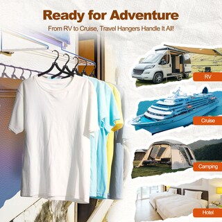 Foto 3 | Foto 3 | Perchas De Viaje Plegables House Day  Paquete De 10 Con 10 Clips  Color Negro - Venta Internacional.