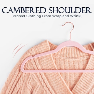 Foto 5 | Foto 5 | Velvet Hangers House Day 60 Unidades Ropa De Fieltro Antideslizante Color Rosa - Venta Internacional.