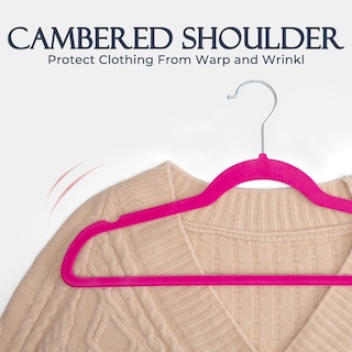 Foto 5 | Foto 5 | Velvet Hangers House Day De Color Rojo Rosado Paquete De 60 Unidades De Ropa Antideslizante - Venta Internacional.