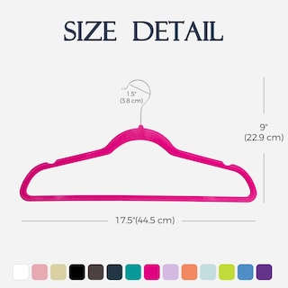 Foto 7 | Foto 7 | Velvet Hangers House Day De Color Rojo Rosado Paquete De 60 Unidades De Ropa Antideslizante - Venta Internacional.