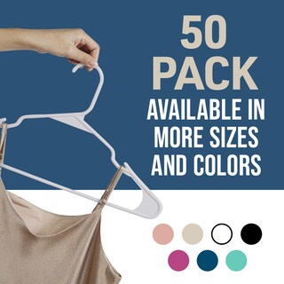 Foto 5 | Foto 5 | Perchas Para Ropa Lifemaster  Ligeras  De Plástico Blanco  50 Unidades - Venta Internacional.