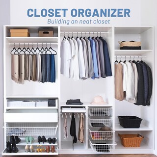 Foto 7 | Foto 7 | Colgador De Fieltro Antideslizante Velvet Hangers House Day Color Negro Paquete De 60 - Venta Internacional.