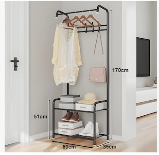 Foto 3 | Foto 3 | Perchero De Piso Para Organizador Ropa Rack Colgador Closet