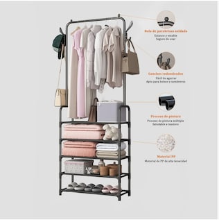 Foto 5 | Foto 5 | Zapatero Perchero Rack Organizador Ropa Closet Mueble Hogar