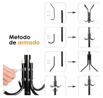 Foto 4 | Foto 4 | Perchero Para Ropa De Acero Inoxidable Archy 9 Ganchos 1.65 Metros Rack Multifuncional Organizador De Ropa Closet Perchero