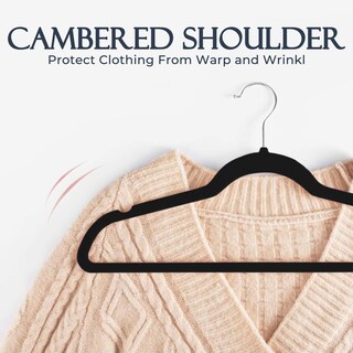 Foto 5 | Foto 5 | Velvet Hangers House Day 60 Unidades Ropa Antideslizante Color Negro - Venta Internacional.