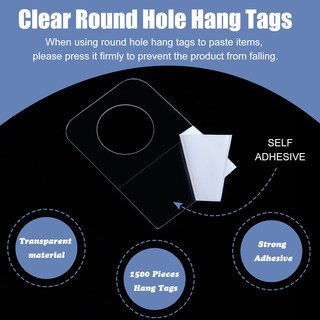 Foto 3 | Foto 3 | Etiquetas Colgantes Blulu Slot Hole  1500 Unidades  Autoadhesivas  Transparentes - Venta Internacional.