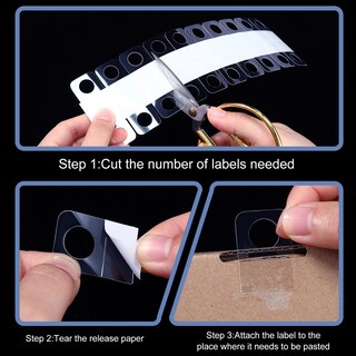 Foto 4 | Foto 4 | Etiquetas Colgantes Blulu Slot Hole  1500 Unidades  Autoadhesivas  Transparentes - Venta Internacional.