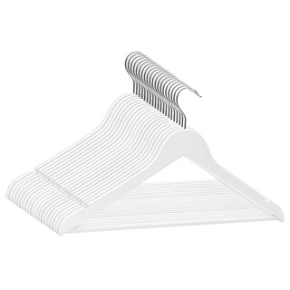 Foto 1 | Foto 1 | Set De Perchas Para Ropa Vidaxl De Madera Dura 20 Piezas Antideslizantes Color Blanco - Venta Internacional.