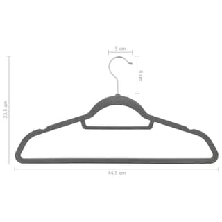 Foto 4 | Foto 4 | Juego De Perchas Vidaxl Con Revestimiento De Terciopelo 20 Unidades Color Gris - Venta Internacional.