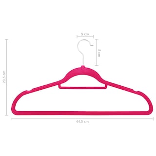 Foto 7 | Foto 7 | Juego De Perchas Vidaxl De Plástico Duradero 100 Unidades Terciopelo Rosa - Venta Internacional.