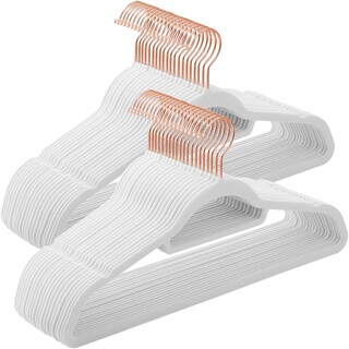 Foto 1 | Foto 1 | Juego De 50 Perchas Songmics De Terciopelo Color Blanco Nube Ucrf021w02 - Venta Internacional.