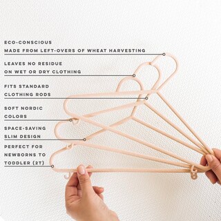 Foto 3 | Foto 3 | Paja De Trigo Hangers 3 Sprouts De Plástico Paquete De 30 Unidades Para Ropa Infantil - Venta Internacional.