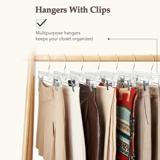 Foto 4 | Foto 4 | Perchas Para Pantalones Y Faldas House Day 14 Pulgadas Plástico Transparente 50 Unidades - Venta Internacional.
