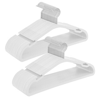 Foto 1 | Foto 1 | Perchas Songmics De Plástico Pesado 50 Unidades Color Blanco Nube - Venta Internacional.